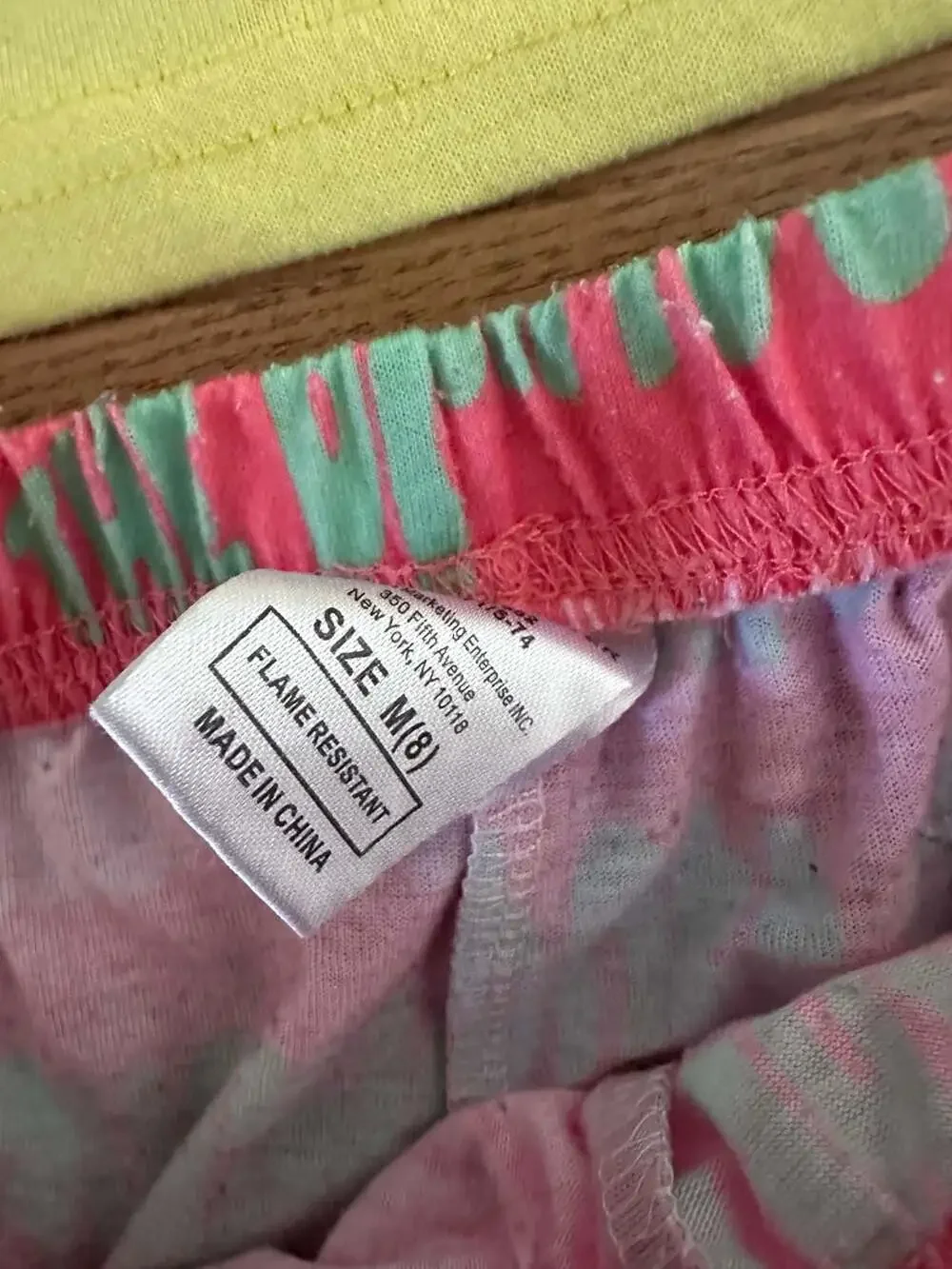 Girls Assorted Multi-Brand Pajama Tops and Shorts Lot Size M (8)